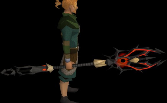 Infernal staff equipped