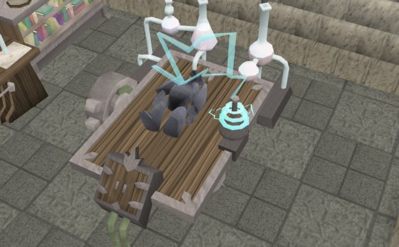 A rune guardian being animated