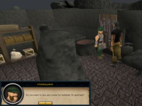 Buying supplies from the Stonemason