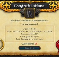 Congratulations! You have completed the Rune Mechanics Quest!